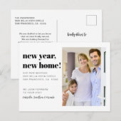 Faire-part Carte postale de déclaration de déménagement de no (Devant / Derrière)