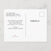 Faire-part Carte postale de déclaration de déménagement de no (Dos)