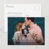 Faire-part Carte postale de déclaration de grossesse pour les (Devant / Derrière)