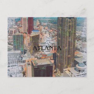 FAIRE-PART CARTE POSTALE DE DÉLOCALISATION ATLANTA