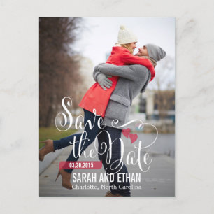 Faire-part Carte postale de demande charmante pour sauvegarde