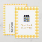 Faire-part Carte postale de déménagement Gingham Home (Devant / Derrière)