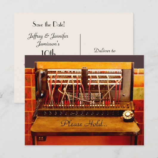 Faire-part Carte postale de fête du 10e anniversaire "Sauver  (Devant / Derrière)