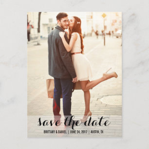 Faire-part Carte postale de fiançailles moderne 'Save The Dat