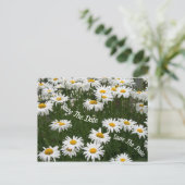 Faire-part Carte postale de fleurs de marguerite d'été pour a (Debout devant)