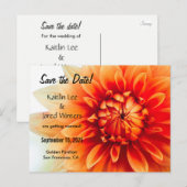 Faire-part Carte postale de fleurs pour réserver la date - No (Devant / Derrière)