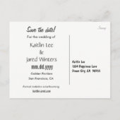 Faire-part Carte postale de fleurs pour réserver la date - No (Dos)