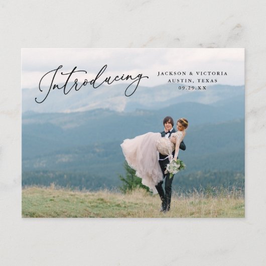 Faire-part Carte postale de fugue amoureuse (Devant)