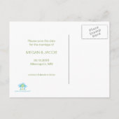 Faire-part Carte postale de gâteau de mariage à conserver (Dos)