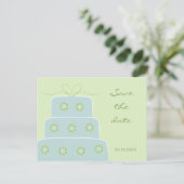Faire-part Carte postale de gâteau de mariage à conserver (Debout devant)