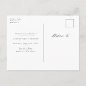 Faire-part Carte postale de la Calligraphie moderne (Dos)