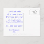 Faire-part Carte postale de la femme de dessin animé mignonne (Dos)