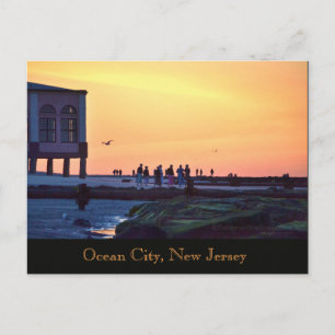 Faire-part Carte postale de la jetée musicale d'Ocean City, N