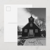 Faire-part Carte postale de l'église islandaise (Devant / Derrière)