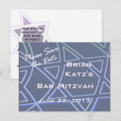 Faire-part Carte postale de l'étoile de David (Devant / Derrière)