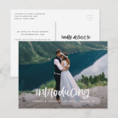 Faire-part Carte postale de lettre d'introduction de fugue (Devant / Derrière)