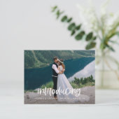 Faire-part Carte postale de lettre d'introduction de fugue (Debout devant)