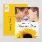 Faire-part Carte postale de mariage à conserver (Devant / Derrière)