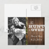 Faire-part Carte postale de mariage à date sauvée camouflage (Devant / Derrière)