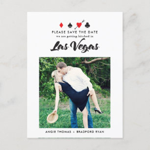 Faire-part Carte postale de mariage à Las Vegas avec photo de