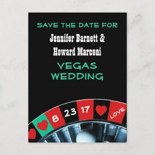 Faire-part Carte postale de mariage à Las Vegas pour annoncer