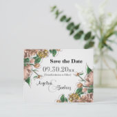 Faire-part Carte Postale de Mariage "Blush Floral" pour Annon (Debout devant)