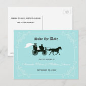 Faire-part Carte postale de mariage de conte de fées à conser (Devant / Derrière)