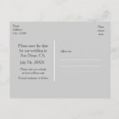 Faire-part Carte postale de mariage de mariage de pieuvre vin (Dos)