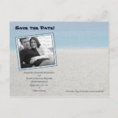 Faire-part Carte postale de mariage de plage de destination E (Dos)