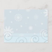 Faire-part Carte postale de mariage d'hiver Light Blue Save t (Dos)