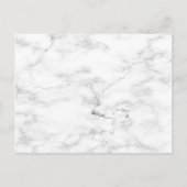 Faire-part Carte postale de mariage géométrique en marbre bor (Dos)
