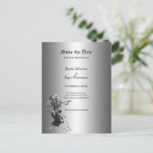 Faire-part Carte postale de mariage gothique Halloween "save (Debout devant)