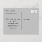 Faire-part Carte postale de mariage Halloween gothique pour a (Dos)