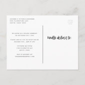 Faire-part Carte postale de mariage Lettering Just Married El (Dos)