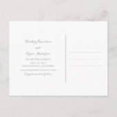 Faire-part Carte postale de mariage moderne gris à conserver (Dos)