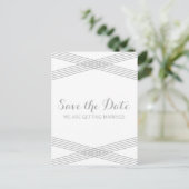 Faire-part Carte postale de mariage moderne gris à conserver (Debout devant)