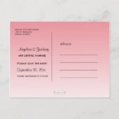 Faire-part Carte postale de mariage "Pink Ombre Save The Date (Dos)
