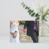 Faire-part Carte postale de mariage pour réserver la date (Debout devant)