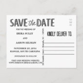 Faire-part Carte postale de mariage 'Romantic Save the Date' (Dos)