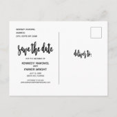 Faire-part Carte postale de mariage thème plage à conserver p (Dos)