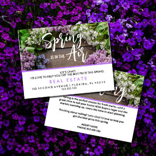 Faire-part Carte postale de marketing immobilier de printemps