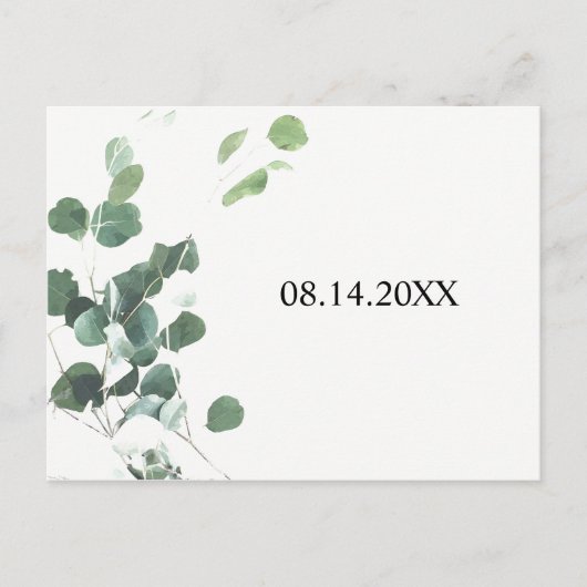 Faire-part Carte postale de mise à jour de l'année avec feuil (Devant)