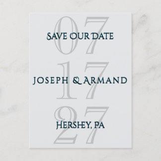 Faire-part Carte postale de mise en page Simply Silver Save t