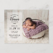 Faire-part Carte postale de naissance avec superposition de p (Devant)