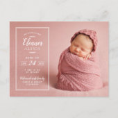 Faire-part Carte postale de naissance avec superposition de p (Devant)
