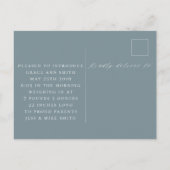 Faire-part carte postale de naissance bleu multi-photo (Dos)