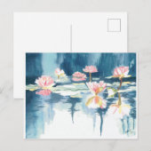 Faire-part Carte postale de nénuphars (Devant / Derrière)