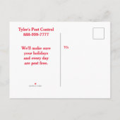 FAIRE-PART CARTE POSTALE DE NOËL POUR ENTREPRISE À THÈME ARBR (Dos)