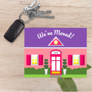 Faire-part Carte postale de nouvelle adresse de maison de rêv