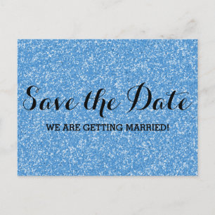Faire-part Carte postale de pré-annonce de mariage à paillett